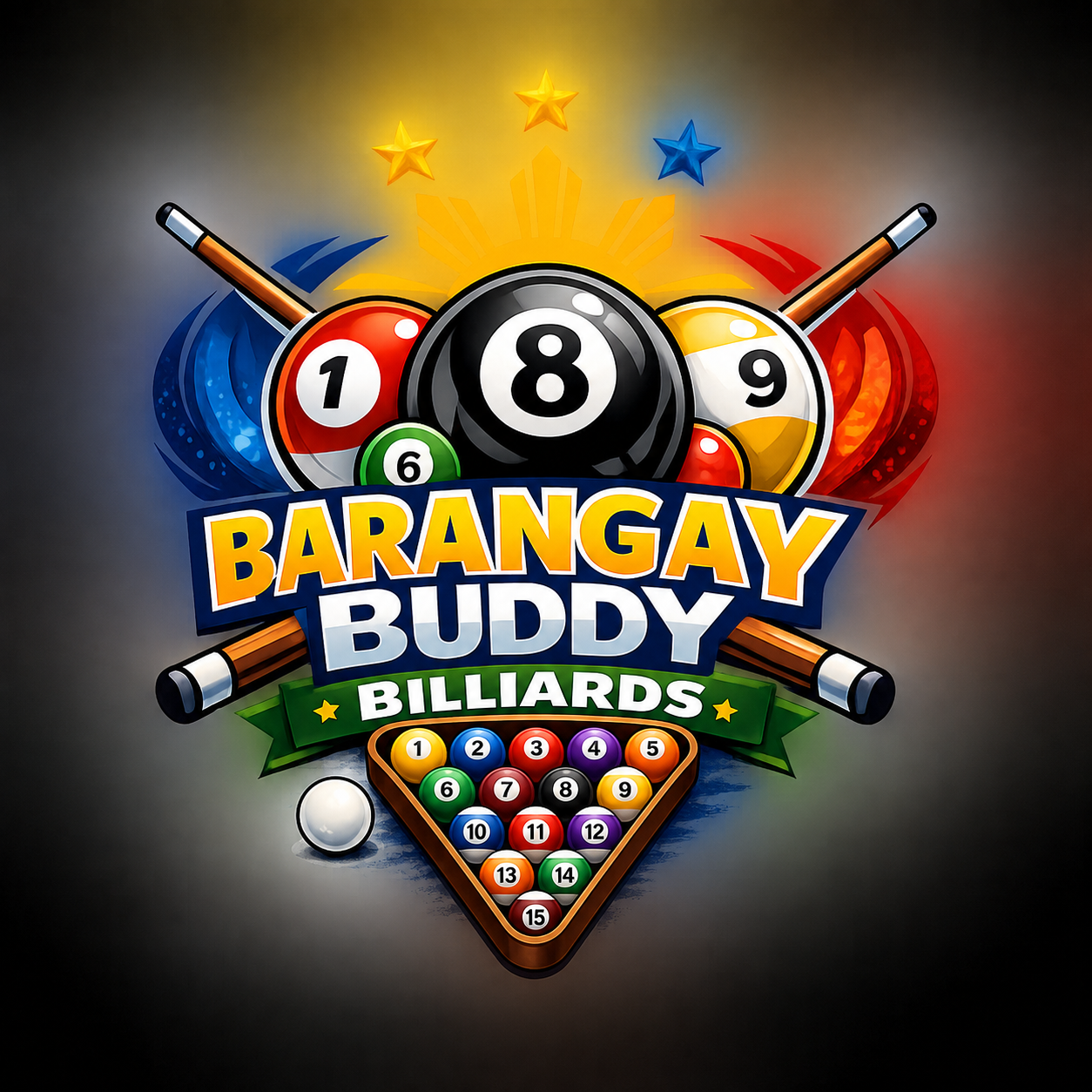 Barangay Buddy Billiards League logo
